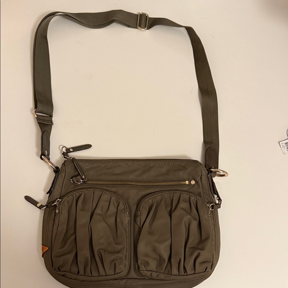 MZ Wallace Green-Khaki Crossbody Bag